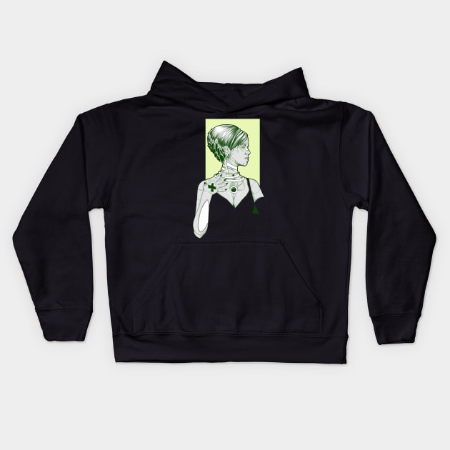 Synthetic luv Kids Hoodie by paintchips